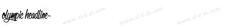 olympic headline字体转换